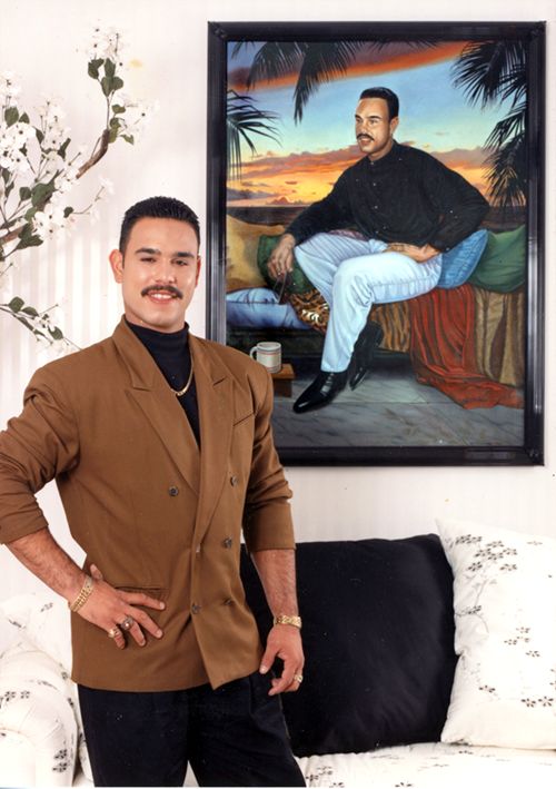 carlos-baerga-and-his-portrait by john rivera-resto, 1994